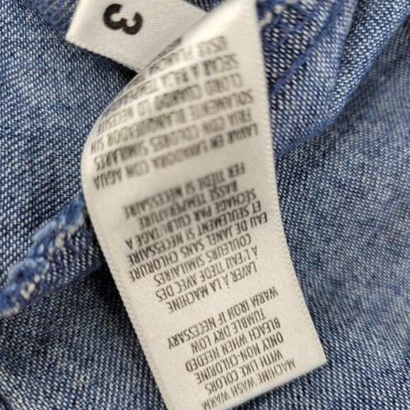 12P VINTAGE Boho CASUAL CORNER FLORAL APPLIQUE FLOWER DENIM JEAN SKIRT 12 PETITE - Picture 10 of 13